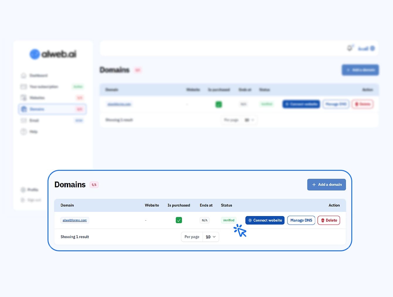Manage your domain